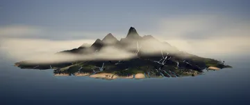 A second island our terrain system grew for Swarm Fest, rendered in-engine.